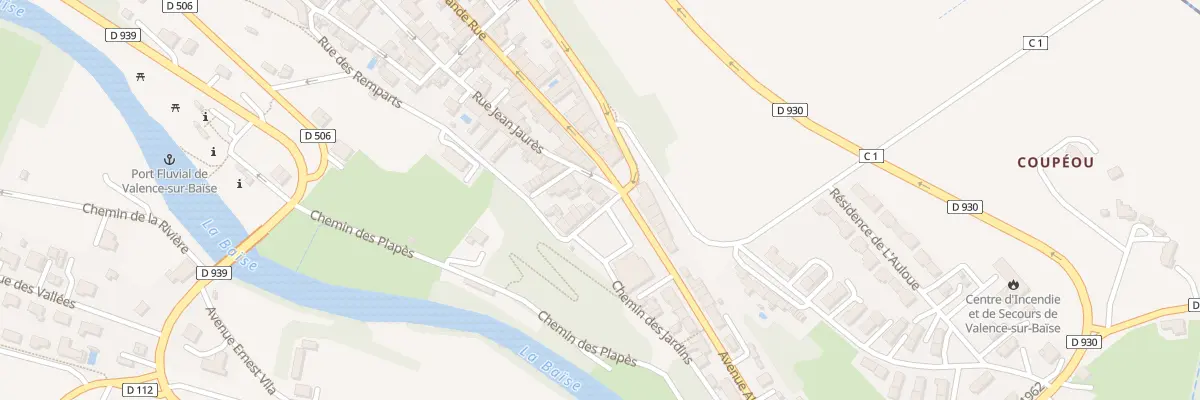 Plan du 64 Rue Jean Jaurès à Valence-sur-Baïse