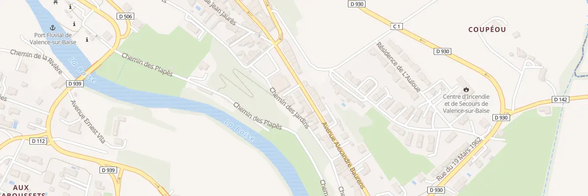 Plan du 2 Av Alexandre Baurens à Valence-sur-Baïse