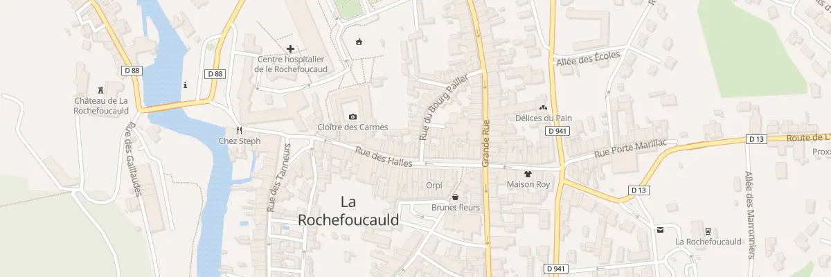 Plan du 8 Rue du Bourg Pailler à La Rochefoucauld-en-Angoumois