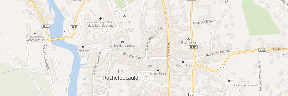 Plan du 10 Rue du Bourg Pailler à La Rochefoucauld-en-Angoumois