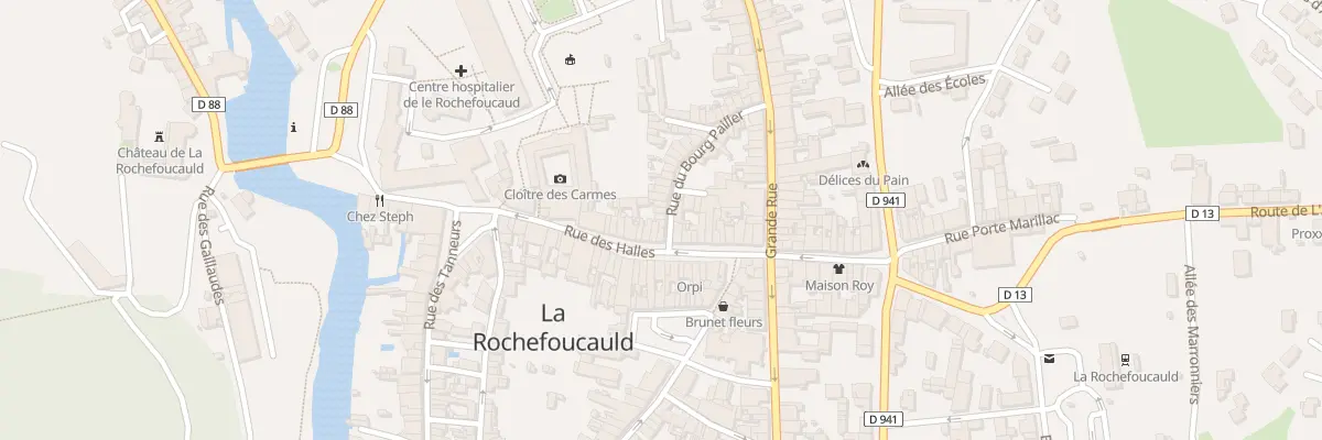Plan du 6 Rue du Bourg Pailler à La Rochefoucauld-en-Angoumois