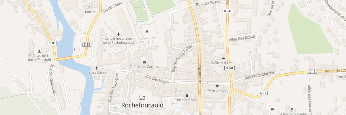 Plan du 18 Rue du Bourg Pailler à La Rochefoucauld-en-Angoumois