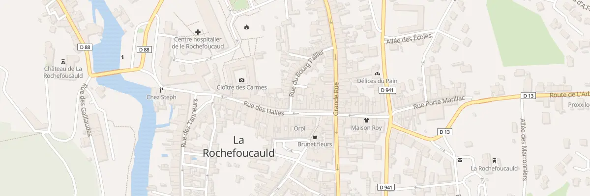 Plan du 3 Rue du Bourg Pailler à La Rochefoucauld-en-Angoumois