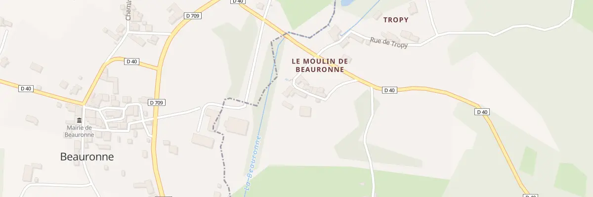 Plan du 1 Rue du Moulin de Beauronne à Beauronne
