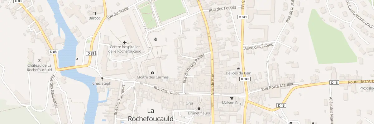Plan du 22 Rue du Bourg Pailler à La Rochefoucauld-en-Angoumois