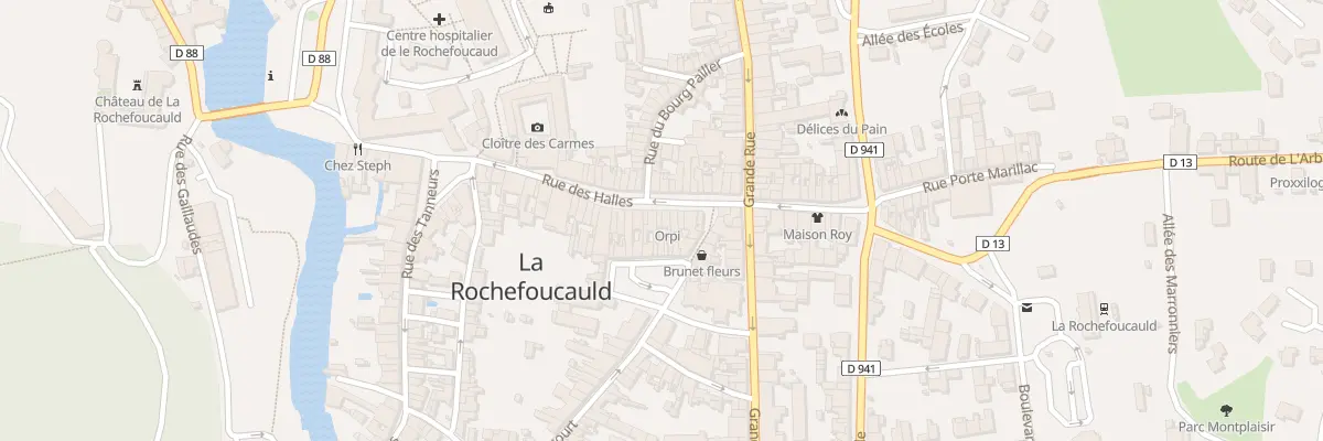 Plan du 12B Rue des Halles à La Rochefoucauld-en-Angoumois