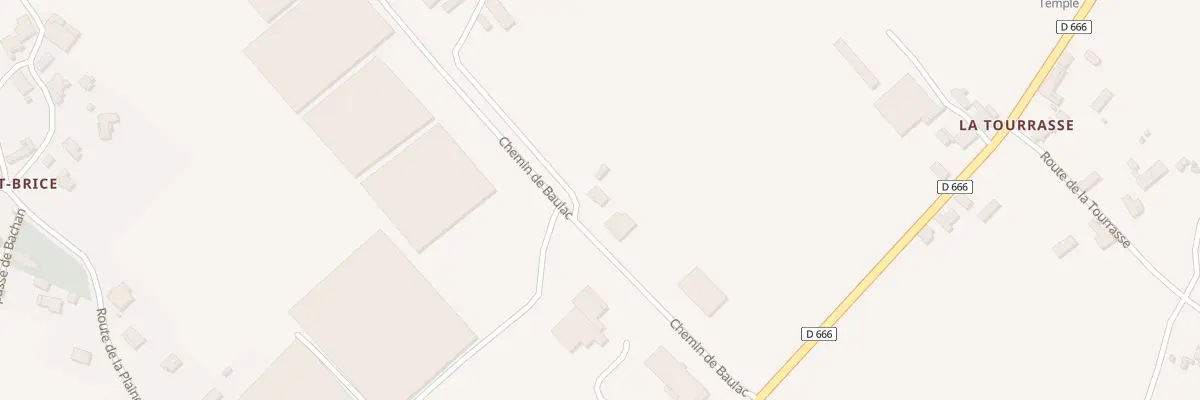 Plan du 210 Chem de Baulac à Bourran
