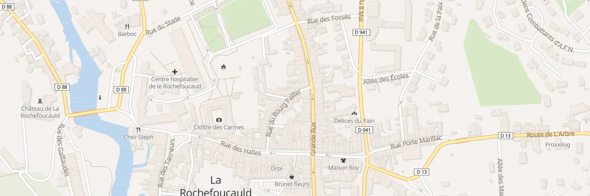Plan du 13 Rue du Bourg Pailler à La Rochefoucauld-en-Angoumois