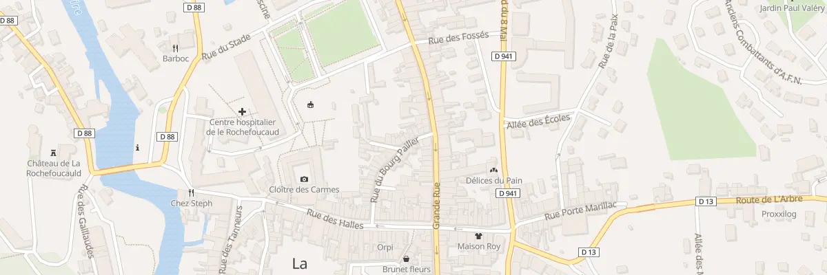 Plan du 38 Rue du Bourg Pailler à La Rochefoucauld-en-Angoumois