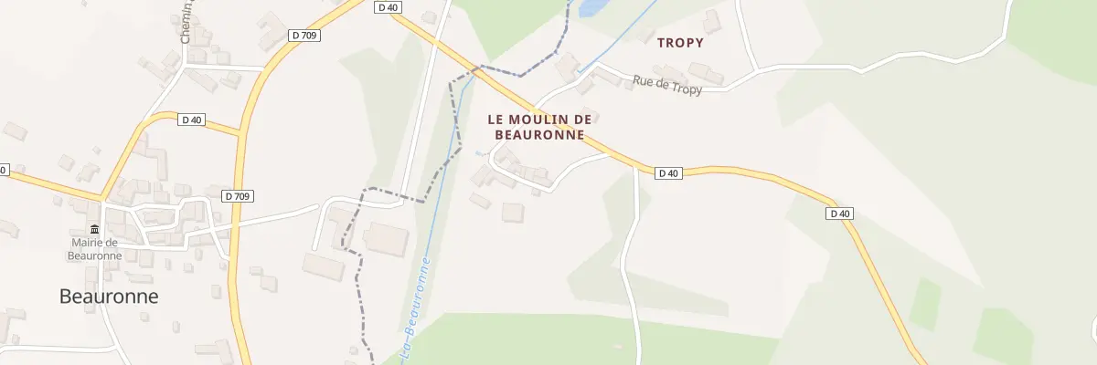 Plan du 4 Rue du Moulin de Beauronne à Douzillac