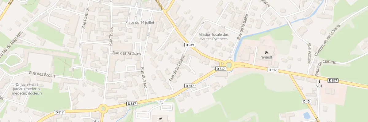 Plan du 308 Rue Alsace-Lorraine à Lannemezan