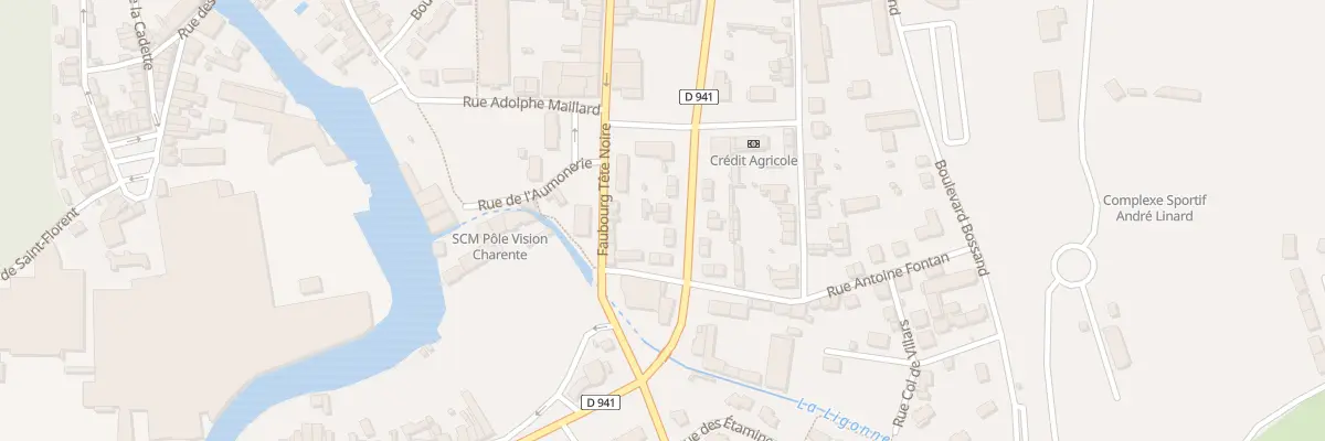 Plan du 36 Bd du Gen de Gaulle à La Rochefoucauld-en-Angoumois