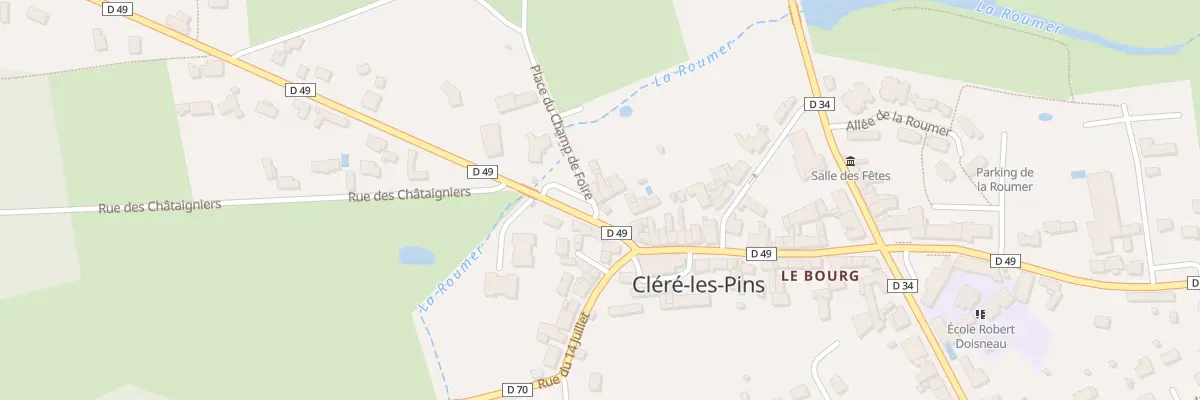 Plan du 1 Pl du Champ de Foire à Cléré-les-Pins