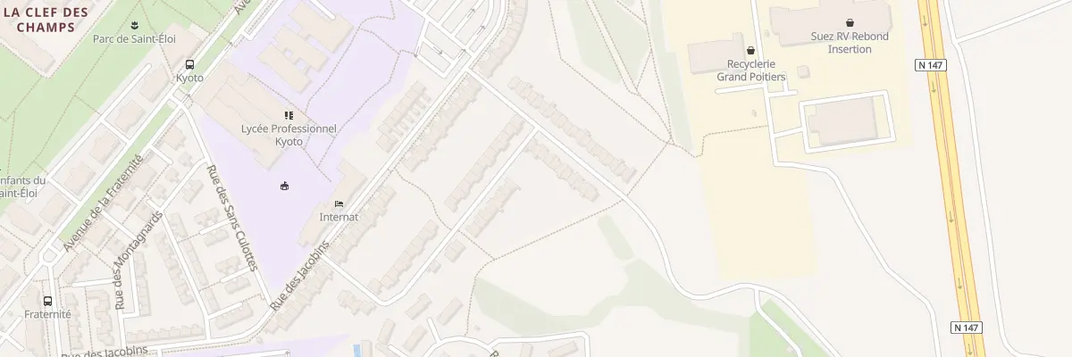 Plan du 8 Rue Vergniaud à Poitiers
