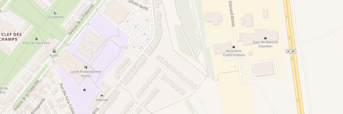 Plan du 9 Rue Vergniaud à Poitiers