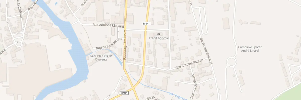 Plan du 21 Bd du Gen de Gaulle à La Rochefoucauld-en-Angoumois
