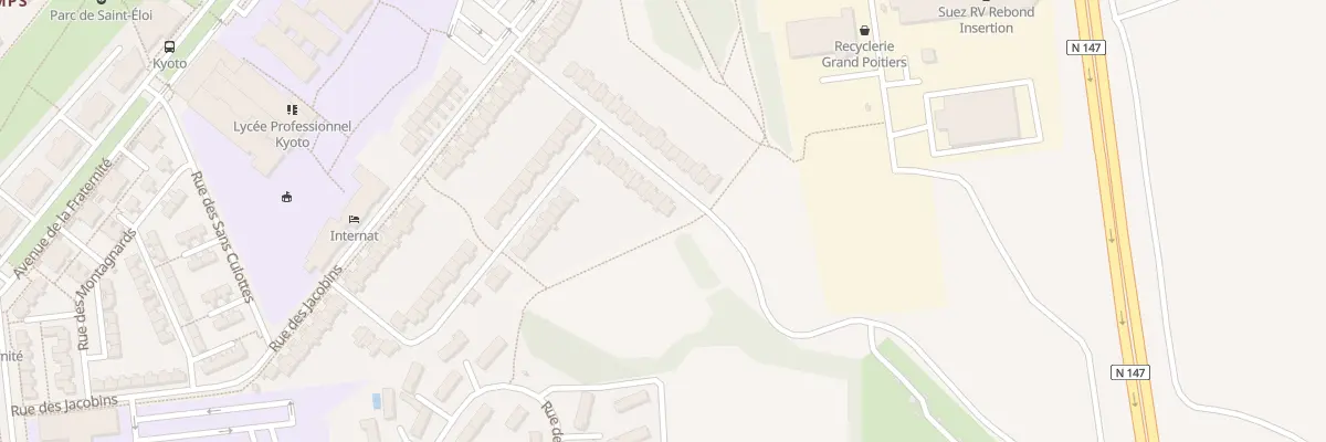 Plan du 22 Rue Vergniaud à Poitiers