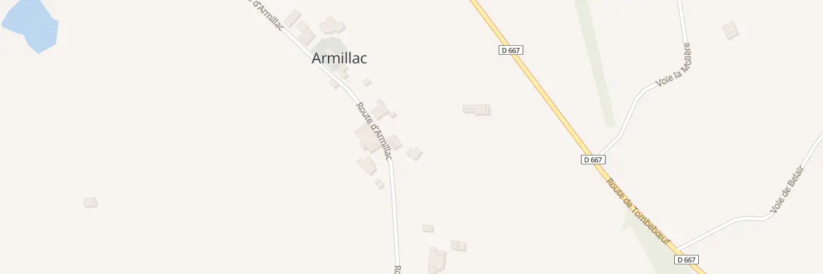 Plan du Bourg à Armillac