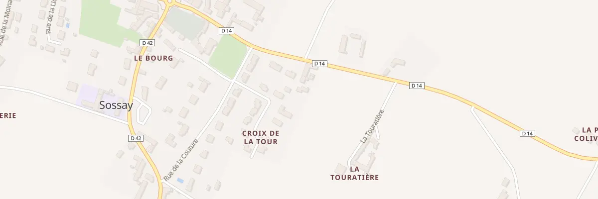 Plan du 14 Rte de Châtellerault à Sossais