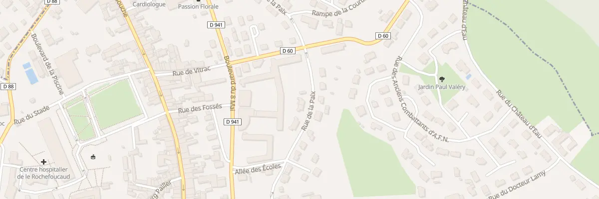 Plan du 12 Rue de la Paix à La Rochefoucauld-en-Angoumois