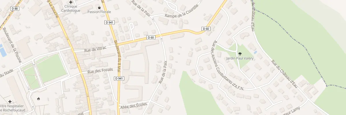 Plan du 21 Rue de la Paix à La Rochefoucauld-en-Angoumois