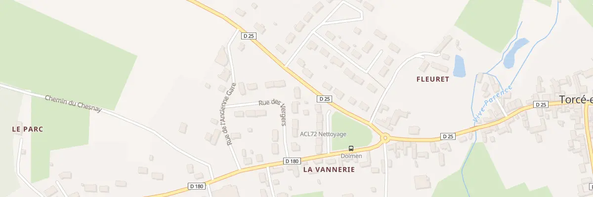 Plan du 10 Rue des Vergers à Torcé-en-Vallée