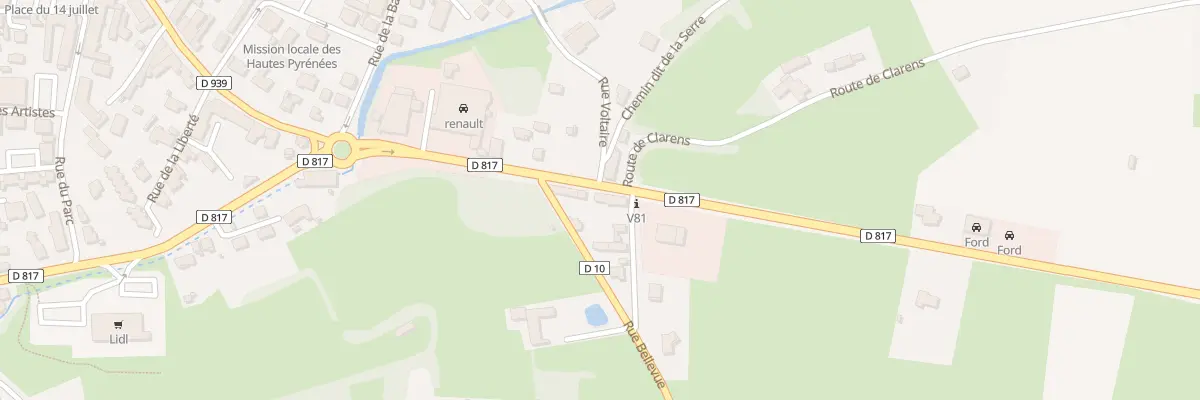 Plan du 664 Rue Alsace-Lorraine à Lannemezan