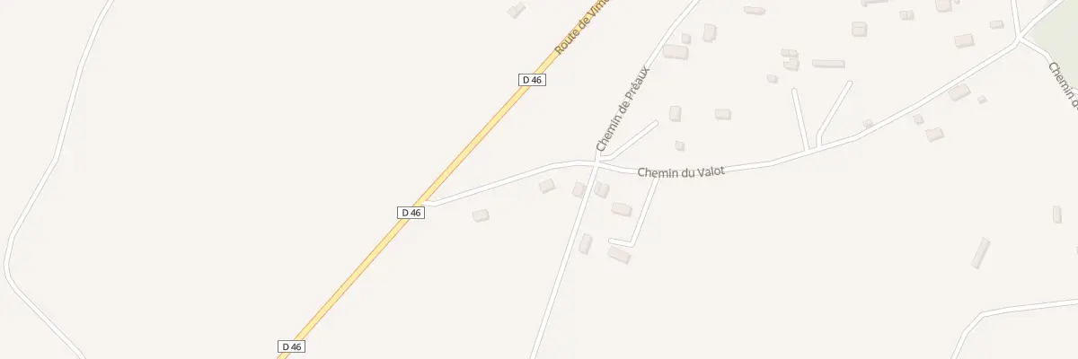 Plan du 881 Che du Valot à La Vespière-Friardel