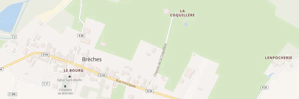 Plan du 9000 La Coquillere à Brèches