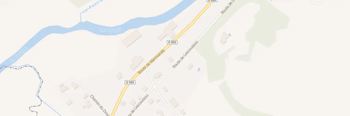 Plan du 38 Rte de Lescoussou à Eymet
