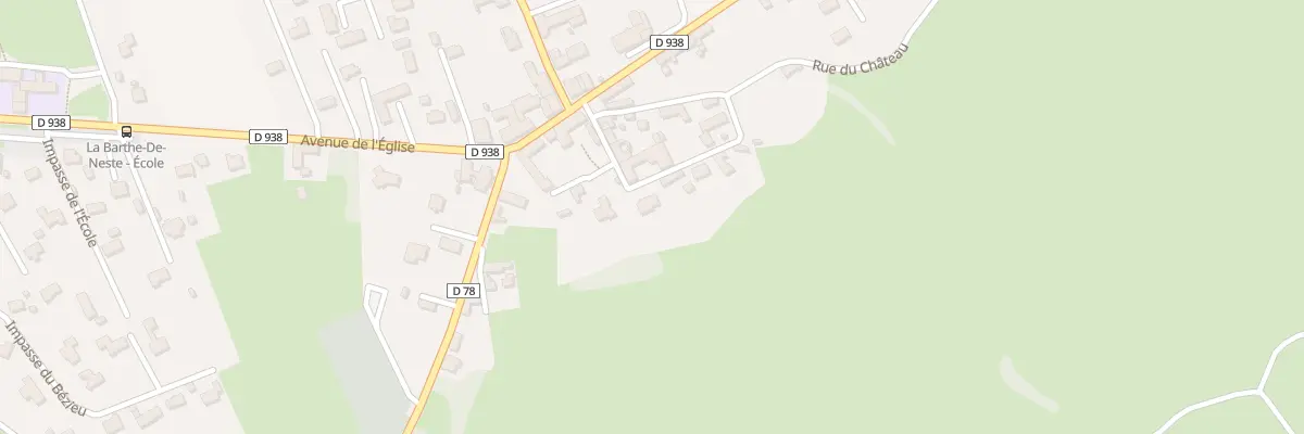Plan de la Rue du Chateau à La Barthe-de-Neste