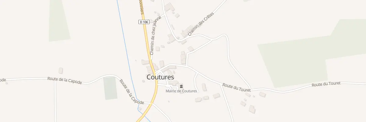 Plan du 8 Le Bourg à Coutures