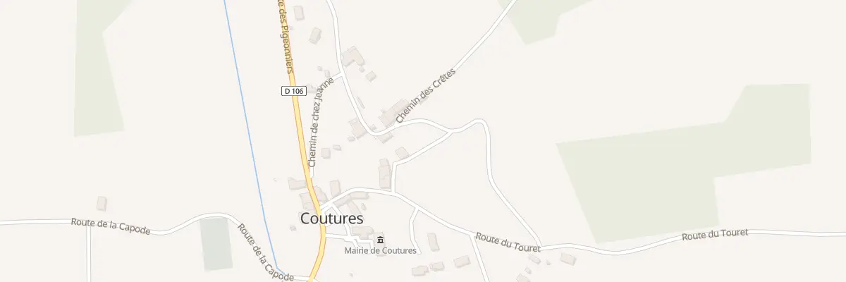 Plan du 1008 Le Bourg à Coutures