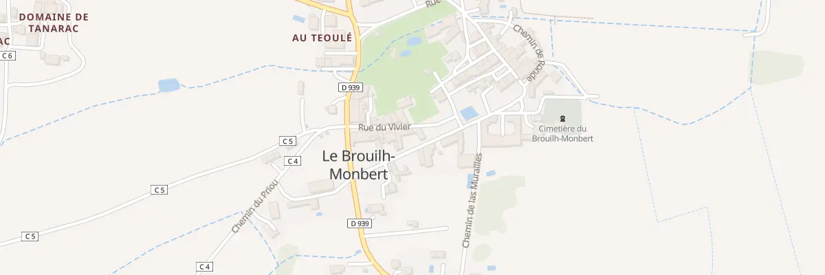 Plan du 5 Rue Louis Mauroux au Brouilh-Monbert