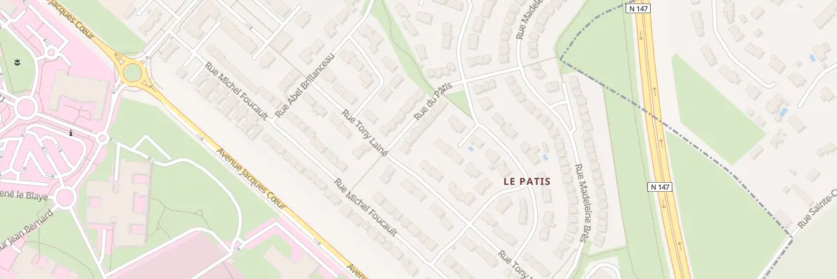 Plan du 9 Rue du Patis à Poitiers