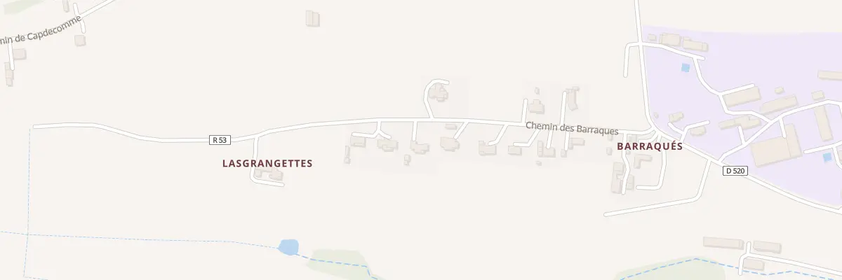Plan du 281 Che des Barraques à Mirande