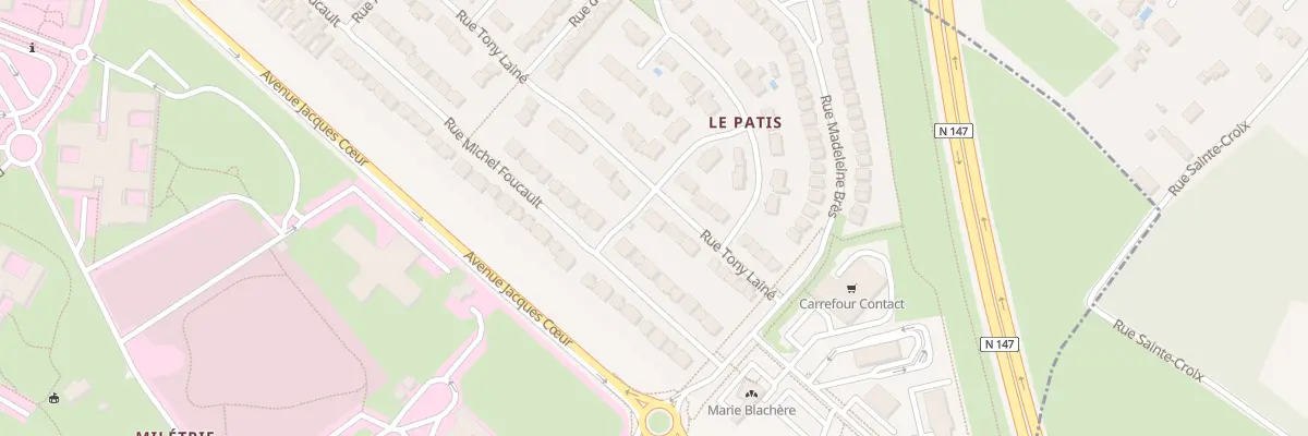 Plan du 16 Rue Tony Lainé à Poitiers