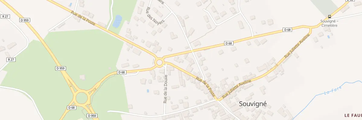 Plan du 14 Rue de la Poste à Souvigné
