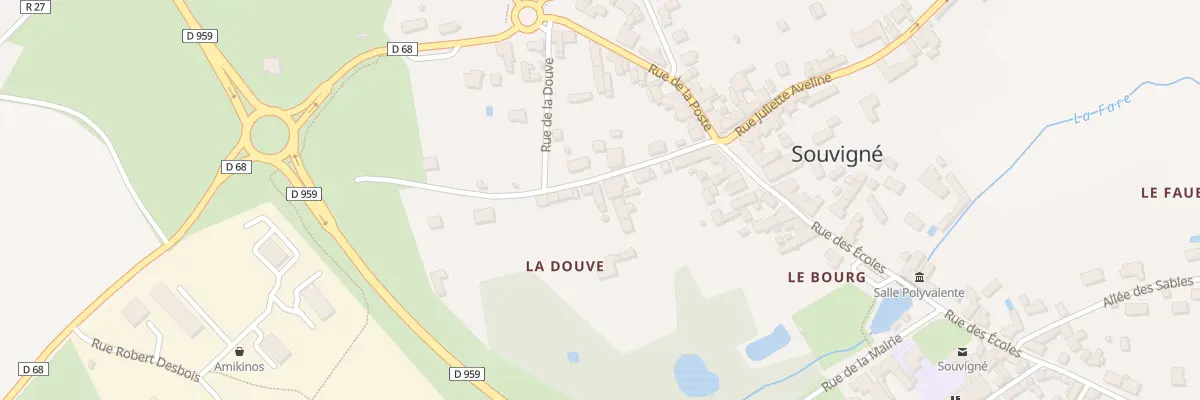 Plan du 9 Rue de la Fontaine à Souvigné