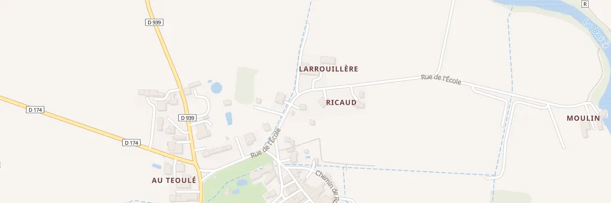 Plan du 2 Rue de l’Ecole au Brouilh-Monbert