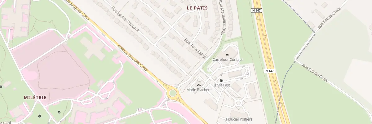 Plan du 87 Rue Michel Foucault à Poitiers