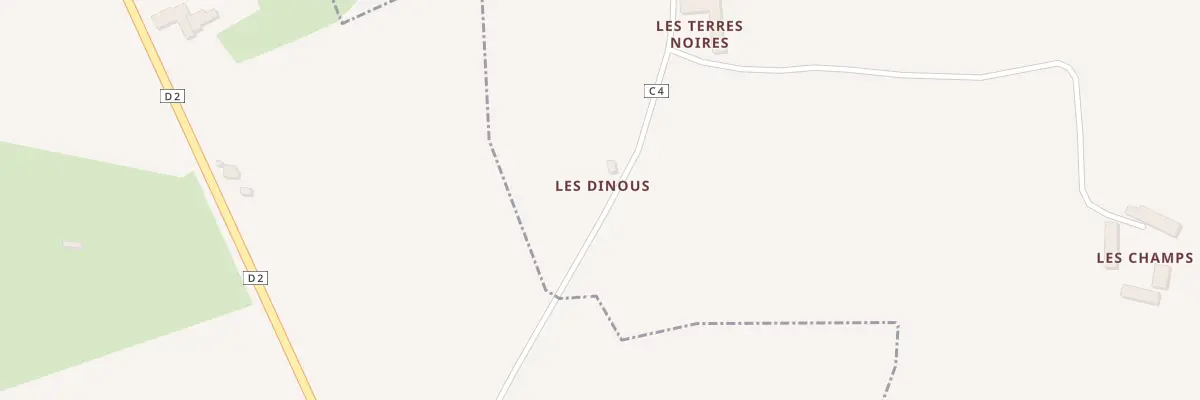 Plan du 86 Les Dinous à Origny-le-Roux