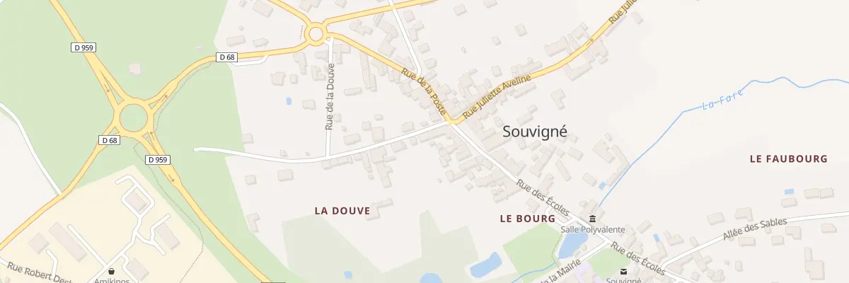 Plan du 11 Pl du 11 Novembre 1918 à Souvigné
