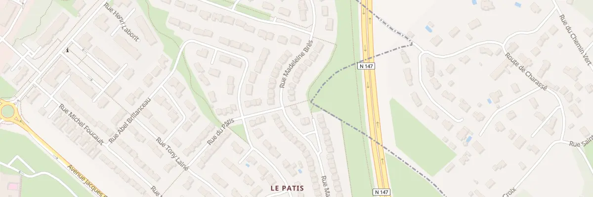 Plan du 22 Rue Madeleine Bres à Poitiers