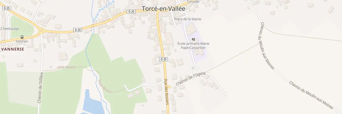 Plan du 13 Rue des Rosiers à Torcé-en-Vallée