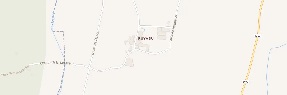 Plan du 167 Puyagu à Celles