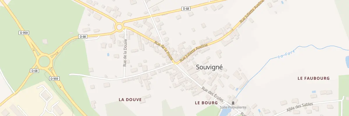 Plan du 2 Rue de la Poste à Souvigné
