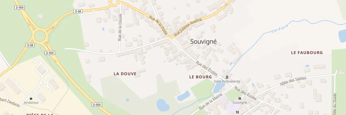Plan du 3 Pl du 11 Novembre 1918 à Souvigné
