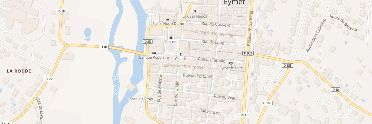 Plan du 9 Rue du Temple à Eymet