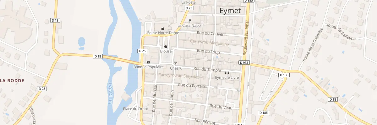 Plan du 18 Rue du Temple à Eymet